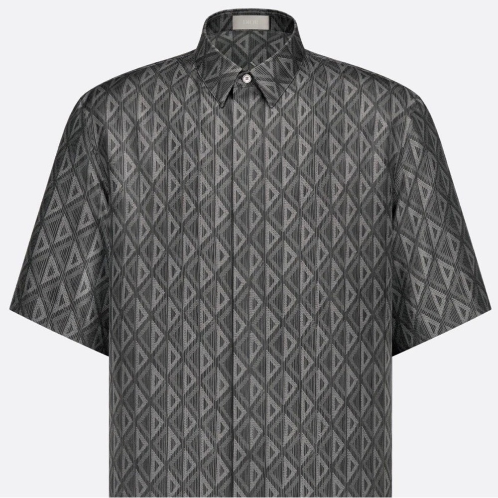 Christian Dior CD Diamond Button Silk Shirt (US M Medium)